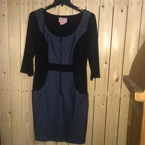 Phoebe Couture Black Gray Dress 6